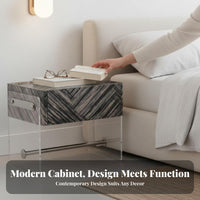 Wavy Side Table Modern Minimalist design Nightstand Italian-Inspired for Families