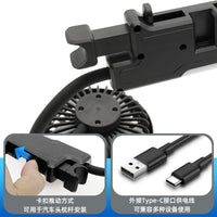 车载风扇后排专用usb双头小电风扇12v24v汽车座椅货车上用大风力