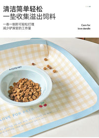 宠物餐垫防水防滑PU皮革垫子猫碗粮垫大号吃饭垫餐盘垫狗碗防滑垫