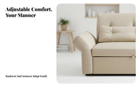Modern Design textile Sofa with Side Pockets Space-Saving Couch Easy to Clean Household Furniture high resilience Foam Cushions for Apartment Dwellers, Small Families, residents, Living Room, Lounge Area