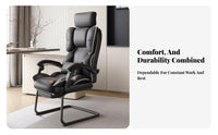 Reclining Sled Base Chair No Wheels Sled Base Armchair Lumbar Support for Guests