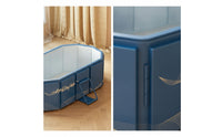 Collapsible Kids Pool with Support Step Portable Foldable Kids Pool Non-Inflatable Hard-Sided for Toddlers, Backyard