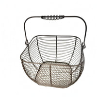 Wire Storage Basket Flat Base Home Organizer Compact