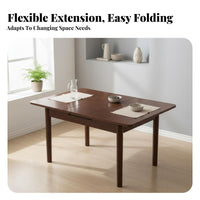Expandable Rectangular Table with Chairs Modern Minimalist Design Expandable Dining Set Sturdy Construction for Small Areas