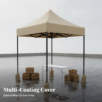 Commercial Stall Tent Foldable 4-Leg Rainproof Quick-Setup Canopy for Street Vendors, Outdoor Enthusiasts, Markets, Backyard, Campsite