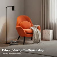Highspine accent Chair Nordic design Upholstered Armchair Minimalist Comfortable for Living Room, Bedroom, Balcony
