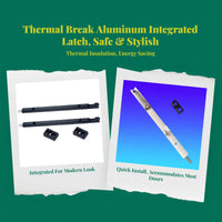 Aluminum Alloy Thermal Break Casement Door Fenestration Hardware Kit, Integrated Top and Bottom Latch, Easy Installation
