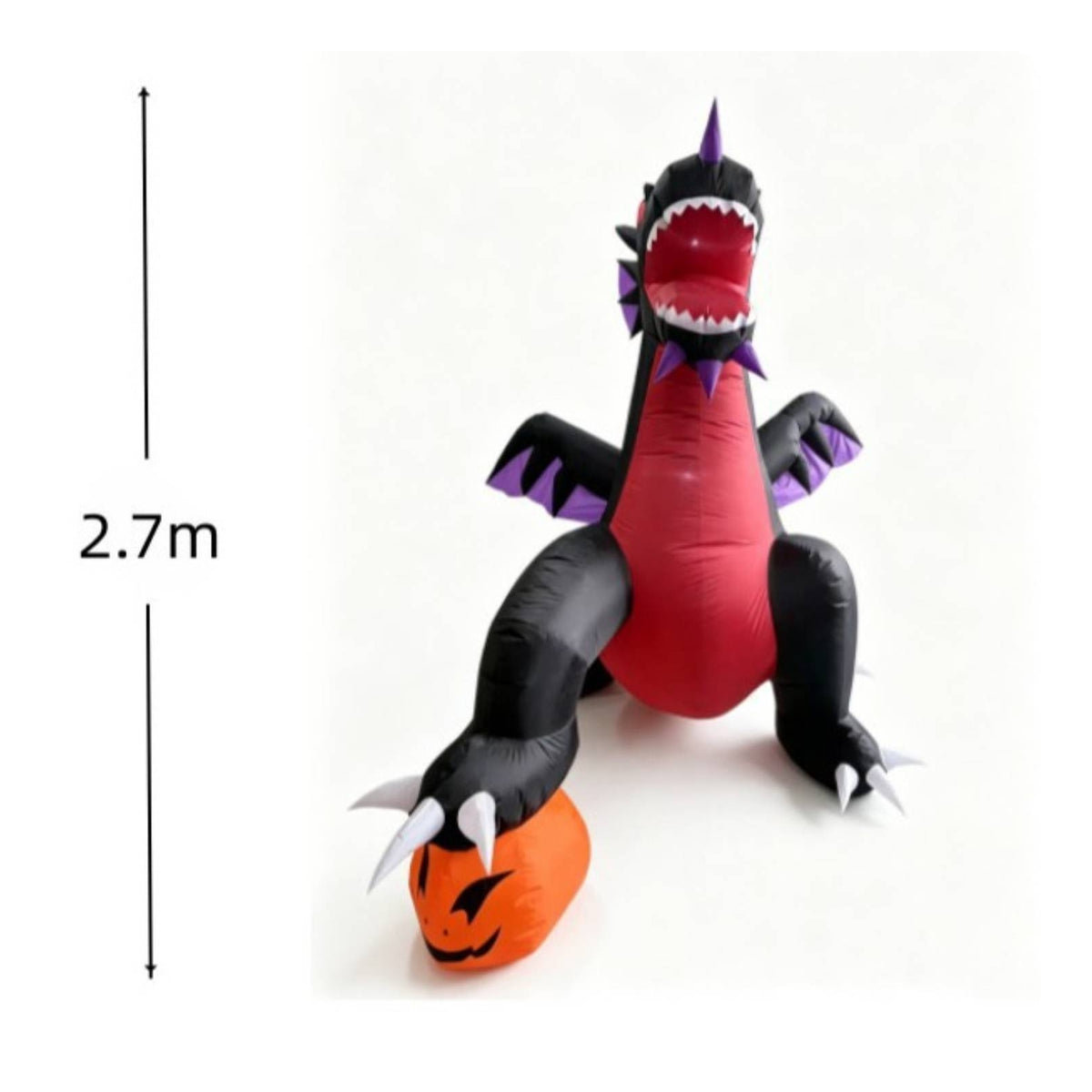 Freestanding Inflatable Dragon with Pumpkin Giant Inflatable Dragon Spooky Lawn Decor Scary
