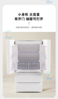 儿童益智过家家玩具厨房迷你微缩模型冰箱冰柜可发光DIY玩具配件