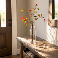 Artificial Persimmon Leaf Branch for Autumn Decor