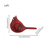 Cardinal Figurine Resin Red Cardinal Statue Yellow Beak for Courtyard, Balcony