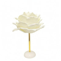 Floral Bedside Lamp with Flower Shade Romantic Rose Lamp Ambient Warm for Bedroom, Nightstand, Reading Corner