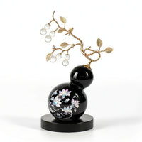 Ceramic Gourd Figurine Glazed Display Piece Modern for Living Room, Office Desk