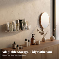 surface-mounted-mountedmountedMounted Toiletry Holder toolno-cost installation Storage Shelf