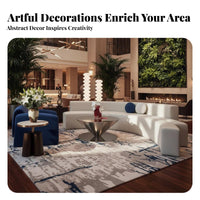 Curved Sectional Sofa and Table Group Light Luxury Multi-Piece Seating Arrangement Adaptable Configuration for Business Owners