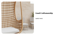 Rattan Hanging Chair for Yard, Porch, Oval Design
