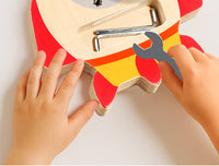 Nut Rocket Screw Toy - Wooden Montessori Early Education Game for Kids