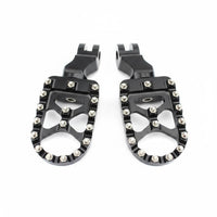 2 Pieces Front Foot Pegs Easy Installation Wide Base Footpegs Heavy Duty