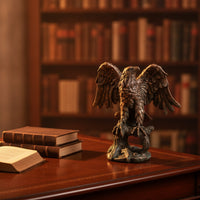 Eagle Figurine Antique-Look Eagle Sculpture Resin for Collectors, Art Lovers, Office, Living Room, Shelf