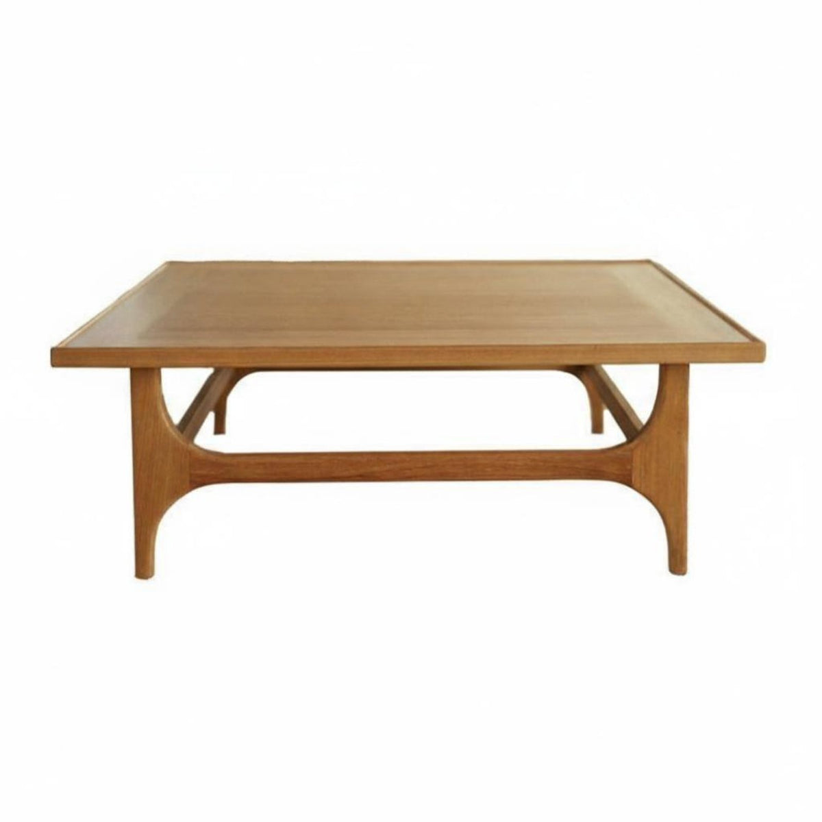 Wabi-Sabi Aesthetic Low silhouette Square Table Vintage Inspired Square Block Table full Wood Construction Living Room Furnishing Rustic Design for Guesthouse Owners, Homeowners, Families, Small Apartment, Reception Area, Lounge, Den