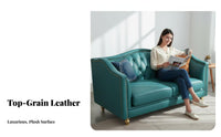 Three-Seater Leather Sofa Light Luxury design Modern Multi-Seater Couch Available in Multiple Sizes Living Room Seating for Families, Office Reception