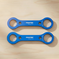 2 Pieces Aluminum Alloy B & B Wrench Scalloped Bottom Bracket Wrench Double Ended Bottom Bracket Tool Flat for Bike Mechanics, Cyclists, Bike Repair, Workshop