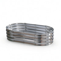 Oval Raised Garden Bed Outdoor Metal Garden Bed Long-Lasting for Gardeners