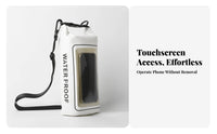 2-in-1 Design Waterproof Phone Pouch Screen-Responsive Screen Friendly PVC Swimming Bag Detachable Shoulder Strap for Beachgoers, Beach