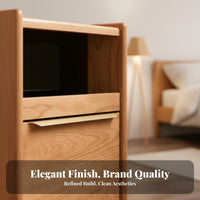 Nightstand with Drawer and Shelf sturdy Construction Bedside Table for Students