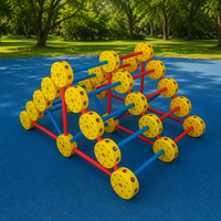 Outdoor Climbing Frame with Slide, Play Tower for the Garden, 240 Pieces, Modular Play Equipment for Ages 3-6