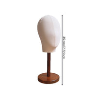 Hat Display Stand Hat Stand with Wooden Base Solid Mannequin Head with Wooden Base for Boutiques, Studios