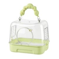 Bird Carrier with Transparent Shell Compact Bird Travel Cage Safe for Vet Visits