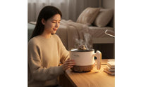 Multi-Function Electric Pot Nonstick Steam and Cooking Pot Multifunction Electric Cooker with Glass Lid for Students, Small Kitchen, Dorm Room