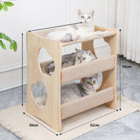 Feline Bunk Bed Space Saving Feline Sling Structure Scratch Resistant for Indoor