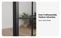 No-Drill Installation Iron Art Partition Panel Modern Design Hollow Grid Room Divider Long-Lasting Complimentary Standing Room Divider Multi-Functional for Apartment Dwellers, Away Ice Workers, Business Owners, Bedroom, Entrance Hall, Hotel, Restaurant