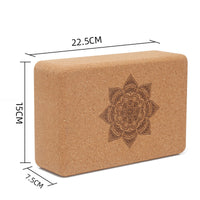 Cork Yoga Brick High Density Non-Slip for Beginners Leg Press Dance Fitness Yoga Aid