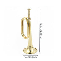 Bugle Loud Sound Brass Bugle Polished Finish Ceremonial Trumpet for Procession