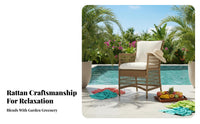 4 Pieces Waterresistant Round sun shade Daybed sun-resistant Outdoor Furniture Weather-Resistant Lounge Bed Woven design for Homeowners, Business Owners, Garden, Terrace, rearyard, Balcony