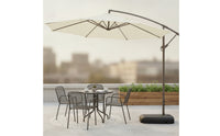 Cantilever Patio Umbrella with Water-Fillable Base Fillable Cantilever Offset Patio Umbrella Weighted for Backyard, Garden, Poolside