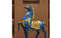 Horse Figurine with Base Embossed Horse Figurine Detailed Collectible for Housewarming