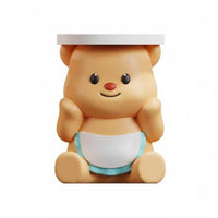 Bear-Shaped Storage Cabinet Multifunctional Bedside Storage Cabinet for Toddlers