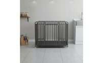 Heavy Duty Slanted Top Dog Crate Sturdy Dog Cage with Casters Long-Lasting Multi-Door Pet Cage Escape-Proof for Dogs, Young Dogs, Living Room