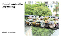 Balcony Railing Planter Box Weather-Resistant Hanging Planter container for Indoor