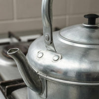 Galvanized Iron Kettle Black Knob Iron Water Kettle Silver for Burner