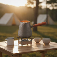 Copper Kettle with Wooden Handle Long-Lasting Kettle with Wooden Handle Rustic