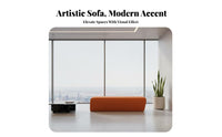 Modern design Backless Wave Bench dense padding Upholstered Office Bench Easy to Clean Upholstery Waiting Room Seat Sturdy Construction for Customers, Visitors, Patients, Salon, Lobby
