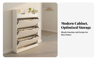 Installation-No-Assembly Multi-Layer Shoe Storage Cabinet Large Capacity Flip Drawer Shoe Cabinet Dust-Proof Modern Design for Apartment Dwellers, Homeowners, Families, Hallway, Mudroom, Bedroom, Living Room