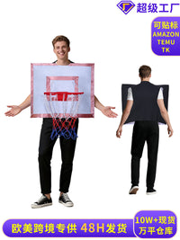 跨境5创意篮球框cos服趣味Basketball Hoop万圣节派对搞怪服装X