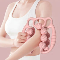 Manual Roller Massager with 13 Balls Textured Loop Massager Compact Massage Ball Roller Non-Slip for Athletes