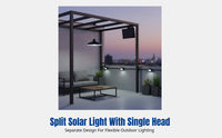 Split Solar Hanging Light, Outdoor Waterproof Remote Control, Double Head, Indoor/Outdoor Courtyard, Camping Tent Lighting